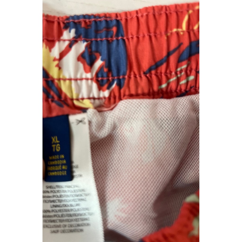 Polo Ralph Lauren Swim Trunks Men's XL Red Tropical Island Print Shorts - Picture 4 of 8